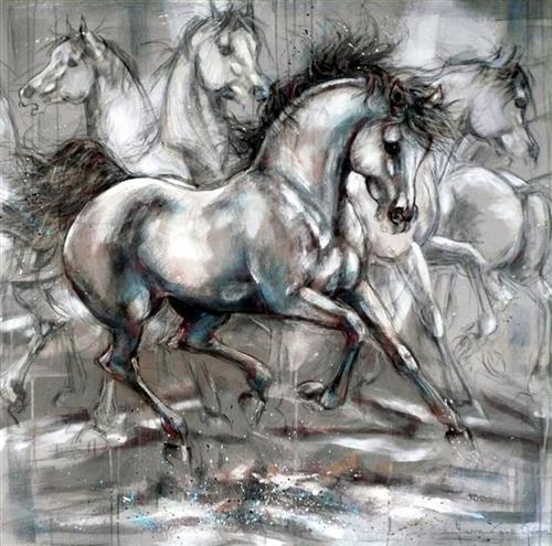 Hipparions I, 90 x 90 cm