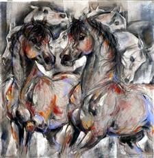 Complicité, 70 x 70 cm