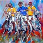 Marquage, acrylique et fusain sur toile, 70 x 70 cm