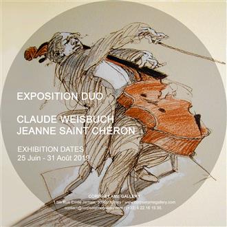 Carton d'invitation Claude Weisbuch, Galerie à Nîmes