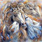 Art et chevaux, amazone, cavalière