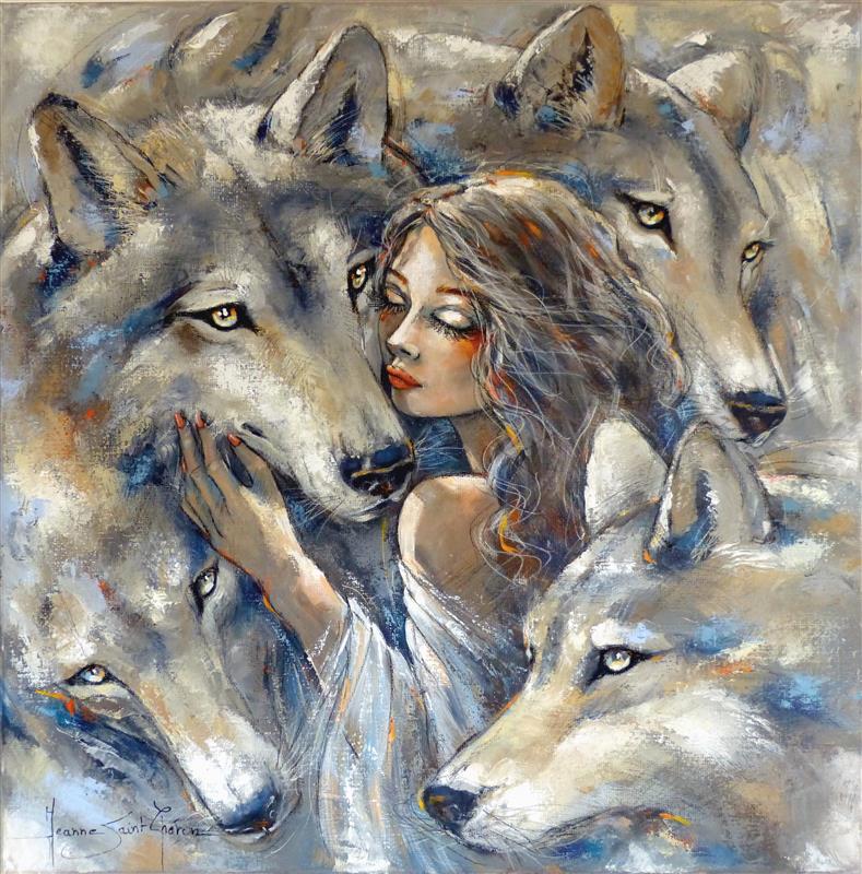 Les loups dans l'art animalier